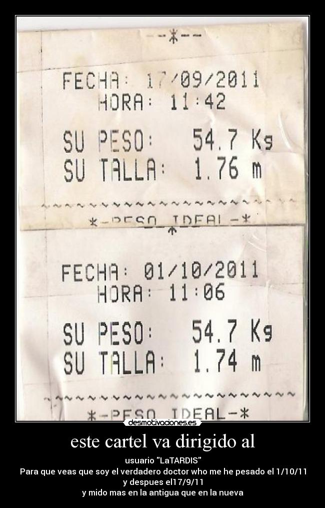 este cartel va dirigido al -