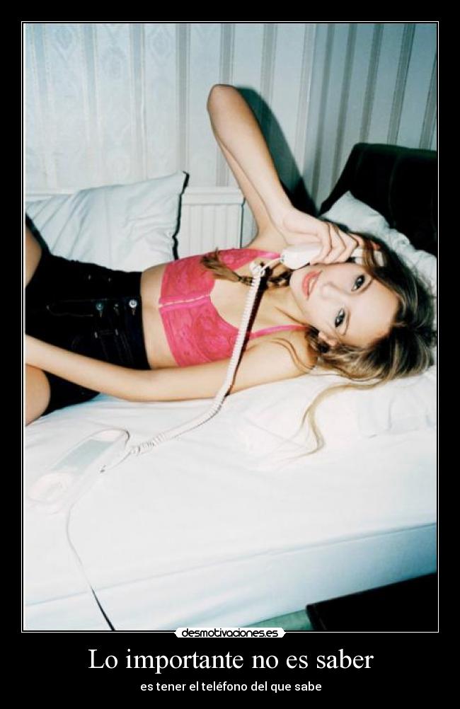 Lo importante no es saber - es tener el teléfono del que sabe