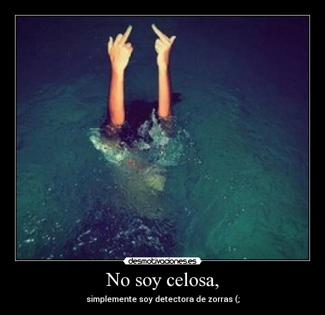 No soy celosa, - simplemente soy detectora de zorras (;