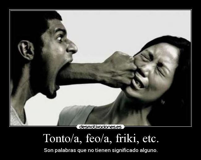 Tonto/a, feo/a, friki, etc. - 