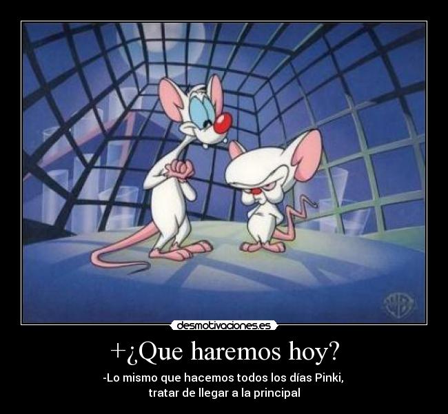 carteles pinki cerebro desmotivaciones