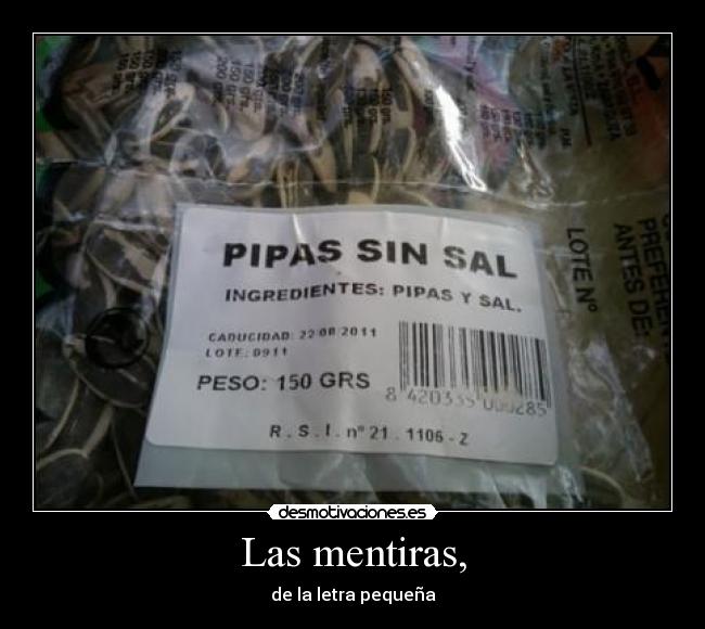 Las mentiras, - 
