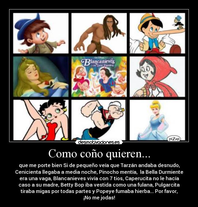 carteles disney desmotivaciones