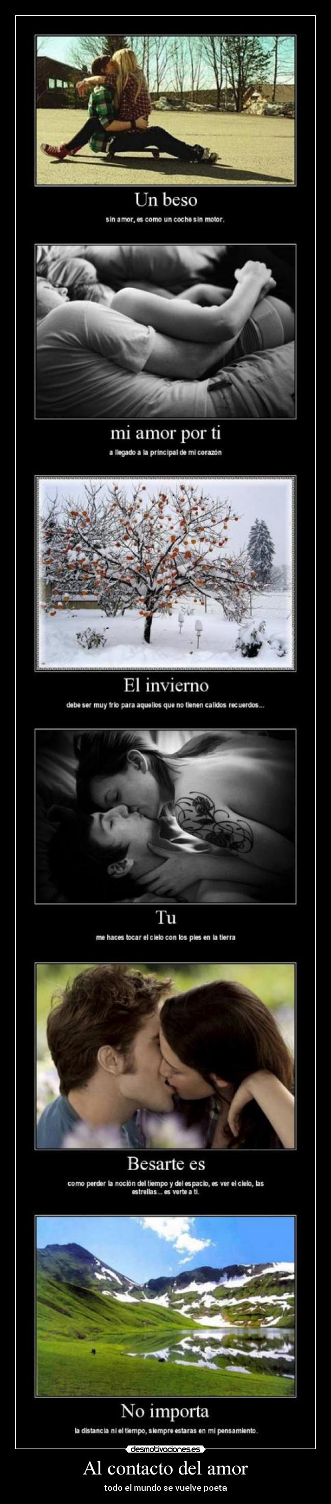 Al contacto del amor -