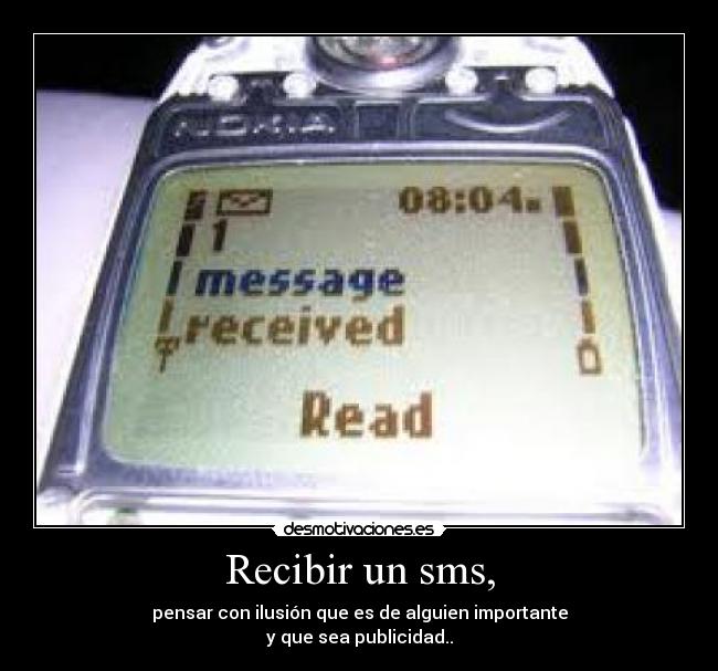 Recibir un sms, - 