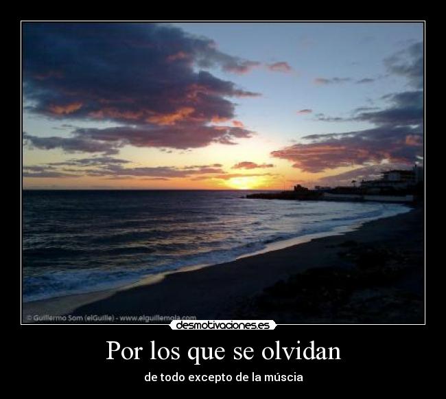 Por los que se olvidan - de todo excepto de la múscia