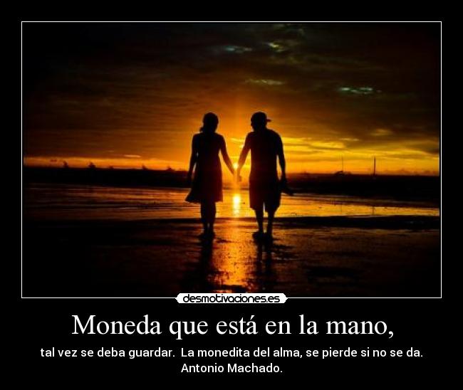 Moneda que está en la mano, -