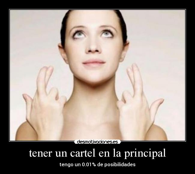 tener un cartel en la principal -