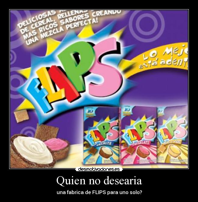 Quien no desearia - una fabrica de FLIPS para uno solo?