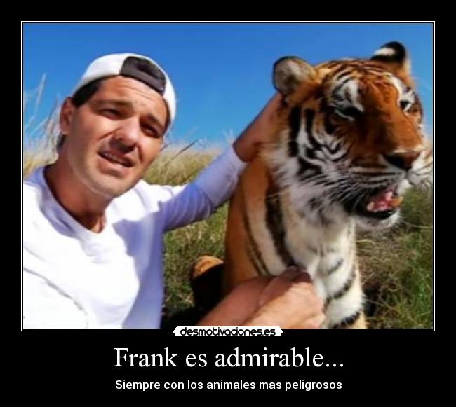 Frank es admirable... - Siempre con los animales mas peligrosos