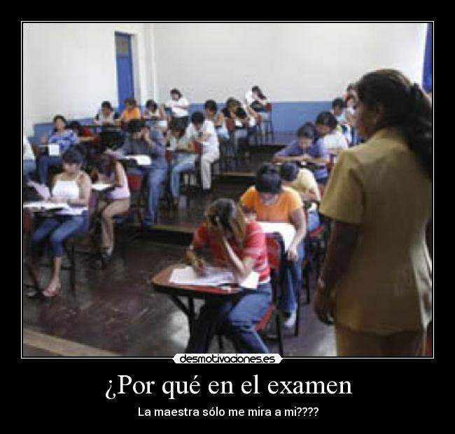 ¿Por qué en el examen -