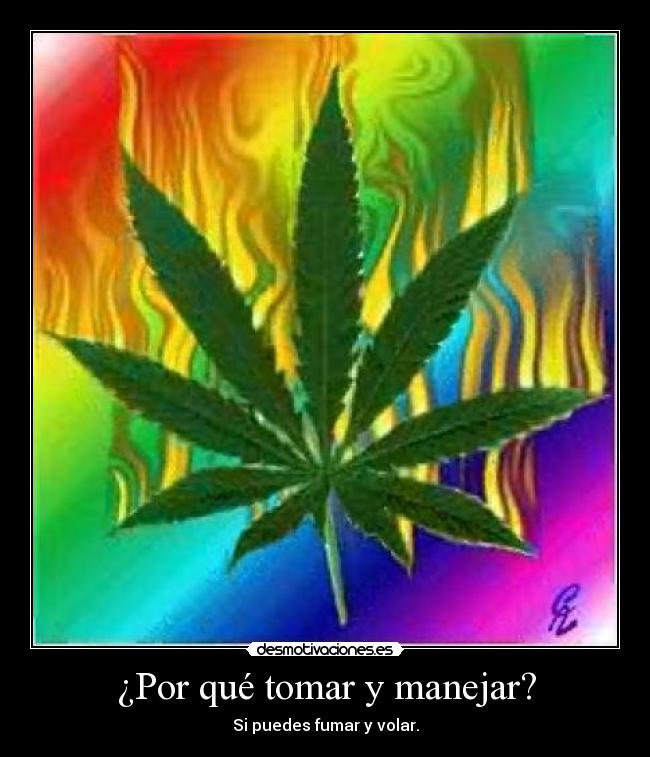 carteles tomar manejar fumar volar mariguana desmotivaciones