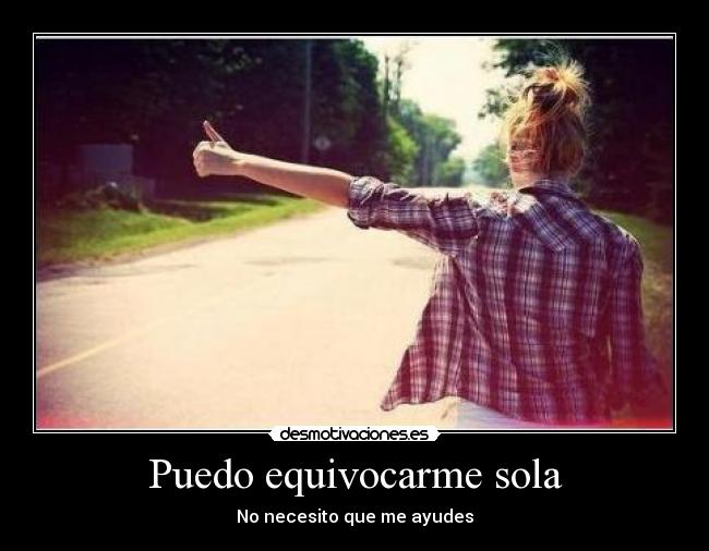 Puedo equivocarme sola - 