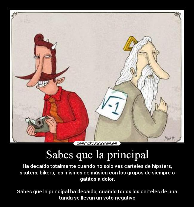 Sabes que la principal -