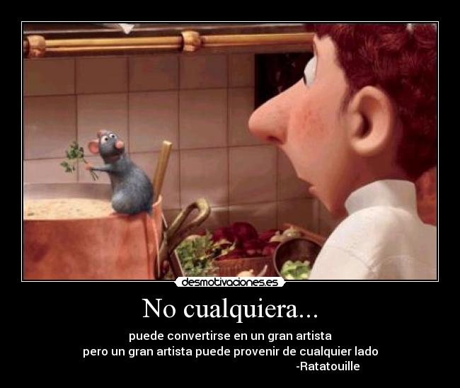 carteles ratatouille talento artista desmotivaciones