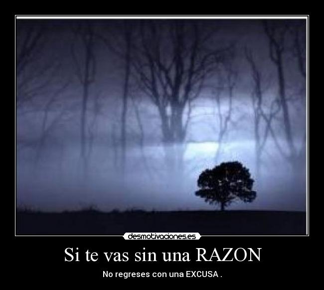 Si te vas sin una RAZON - 