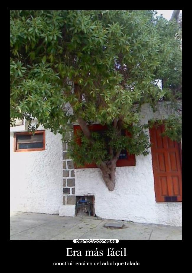 Era más fácil - construir encima del árbol que talarlo
