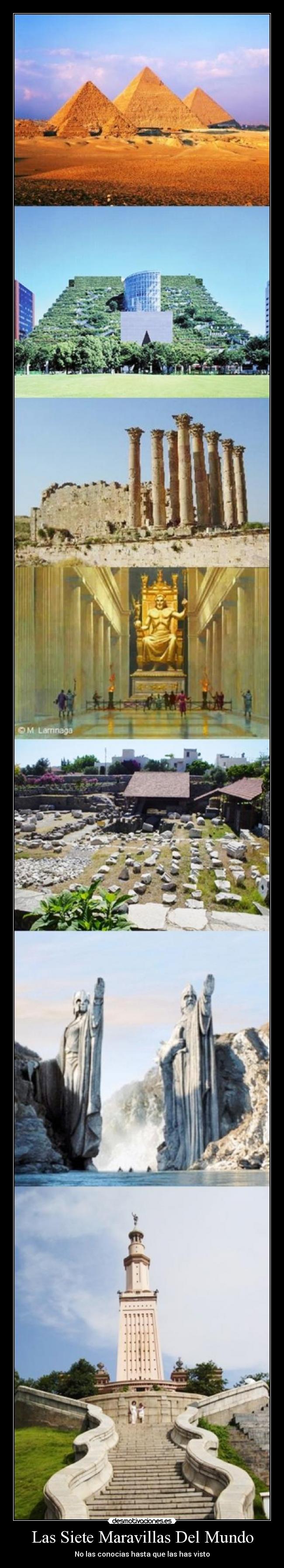 carteles mundo las maravillas tierra desmotivaciones