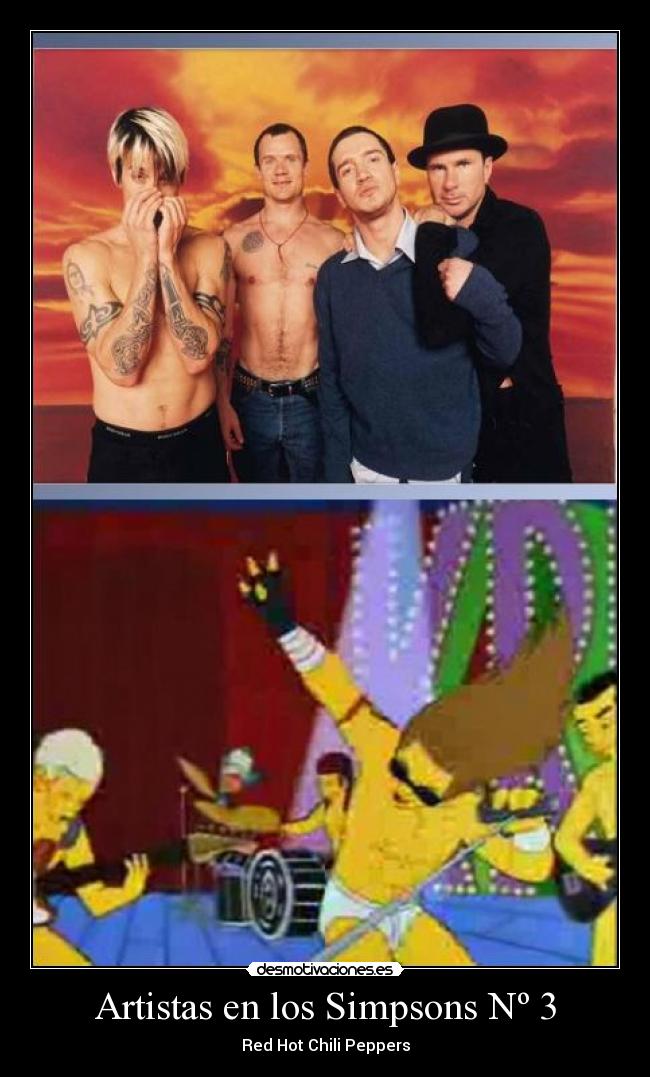 carteles simpsons jodeteyespera red hot chili peppers los simpsons seguro que los del clan hoygan votan negativo desmotivaciones