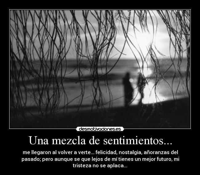 Una mezcla de sentimientos... -