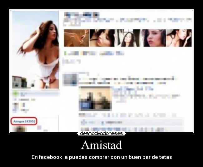 Amistad - En facebook la puedes comprar con un buen par de tetas