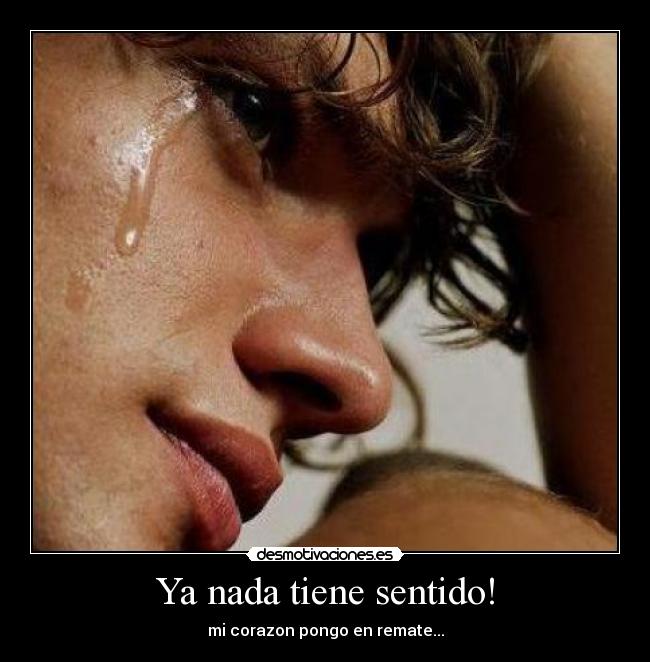 Ya nada tiene sentido! - mi corazon pongo en remate...