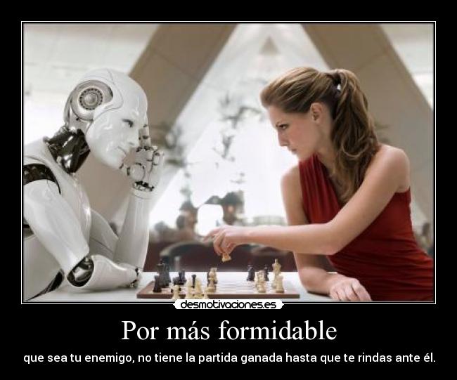 carteles ajedrez robot humano desmotivaciones