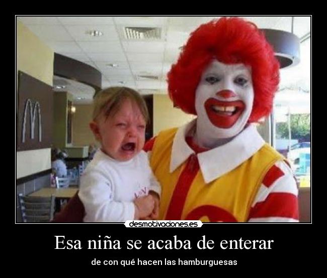 Esa niña se acaba de enterar -