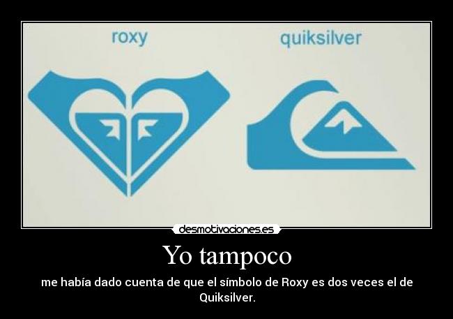 Yo tampoco - me había dado cuenta de que el símbolo de Roxy es dos veces el de Quiksilver.