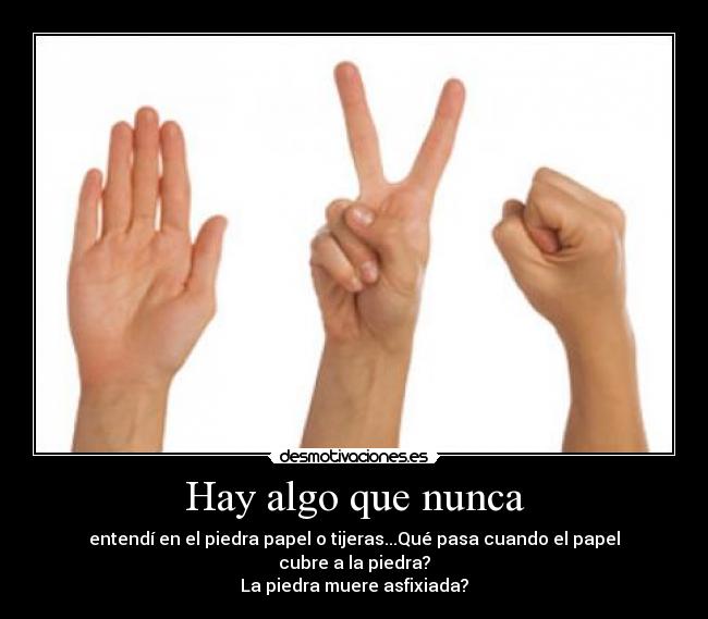 carteles rock paper scissors desmotivaciones