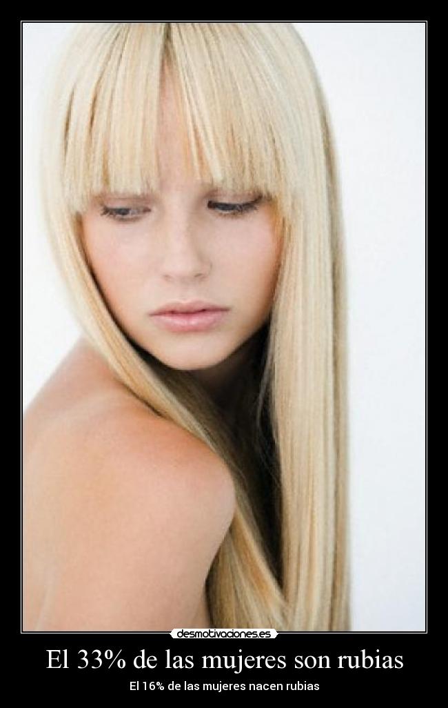 El 33% de las mujeres son rubias - 