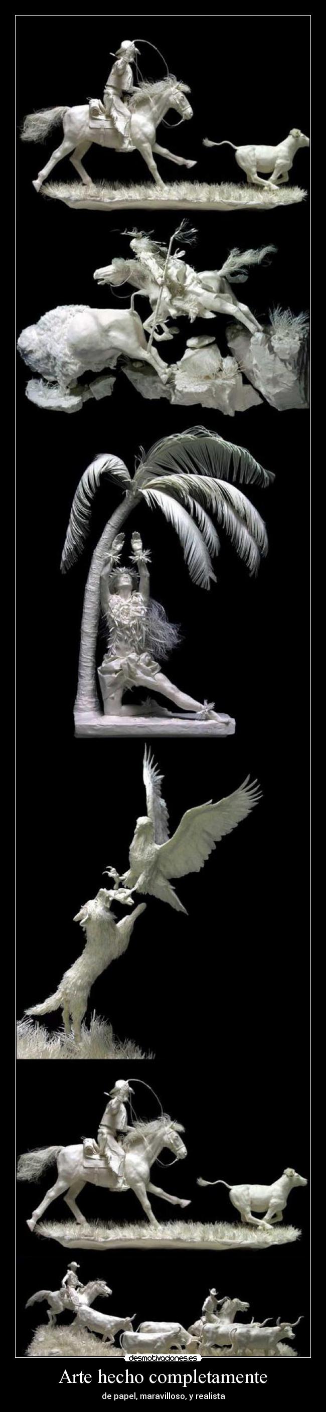 Arte hecho completamente - de papel, maravilloso, y realista