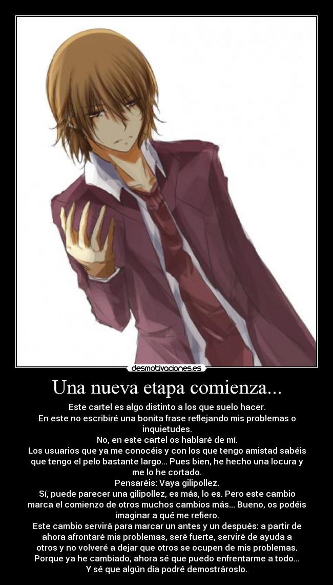 Una nueva etapa comienza... -