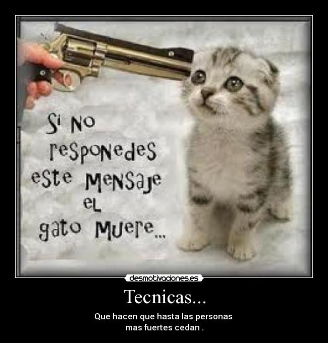 Tecnicas... - Que hacen que hasta las personas
mas fuertes cedan .