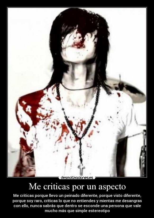 Me criticas por un aspecto -