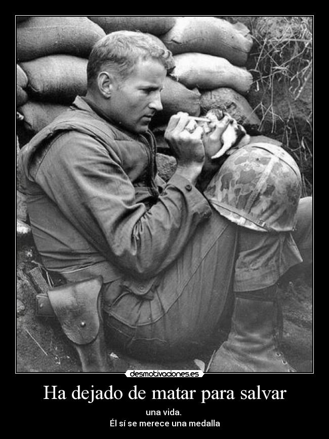 Ha dejado de matar para salvar - 