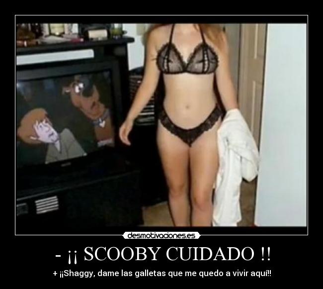- ¡¡ SCOOBY CUIDADO !! - + ¡¡Shaggy, dame las galletas que me quedo a vivir aquí!!