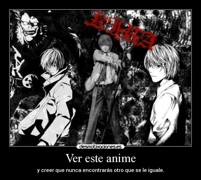 carteles anime death note kira ryuk comprenme libreta desmotivaciones