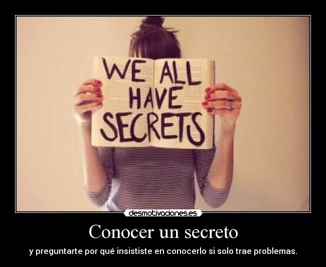 Conocer un secreto - 