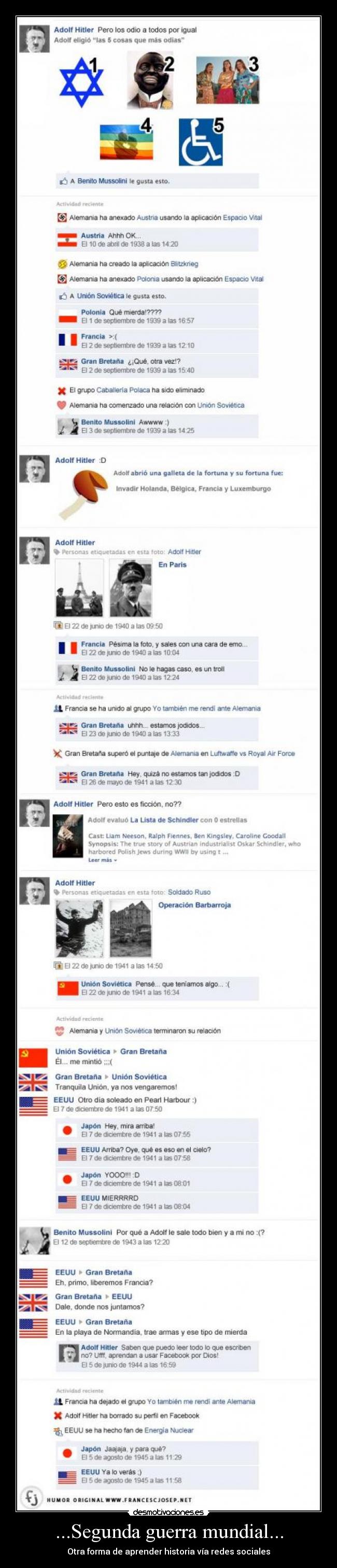 ...Segunda guerra mundial... - Otra forma de aprender historia vía redes sociales