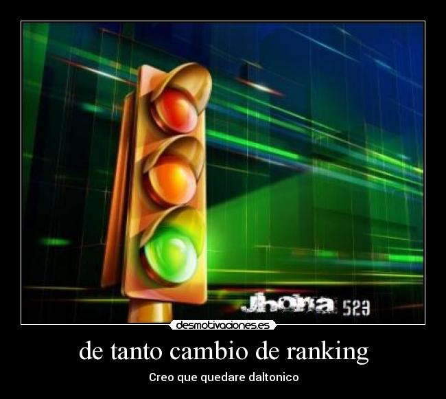 de tanto cambio de ranking -
