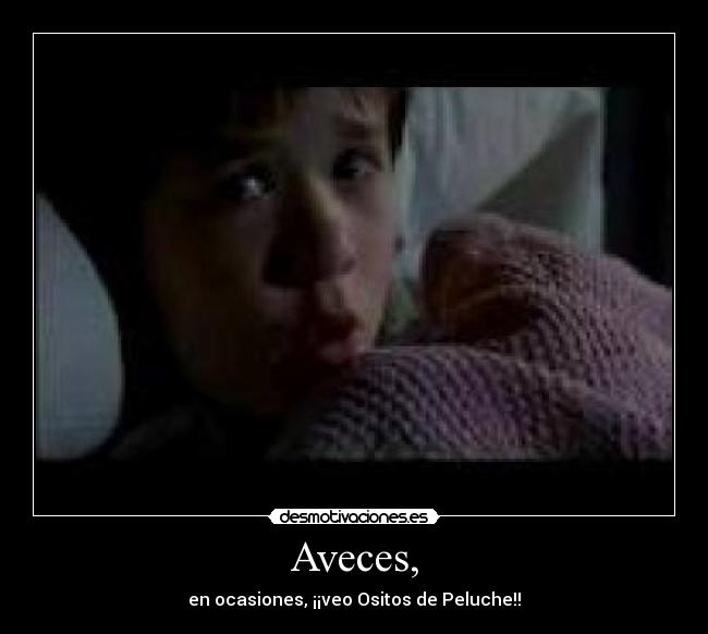 Aveces, - en ocasiones, ¡¡veo Ositos de Peluche!!