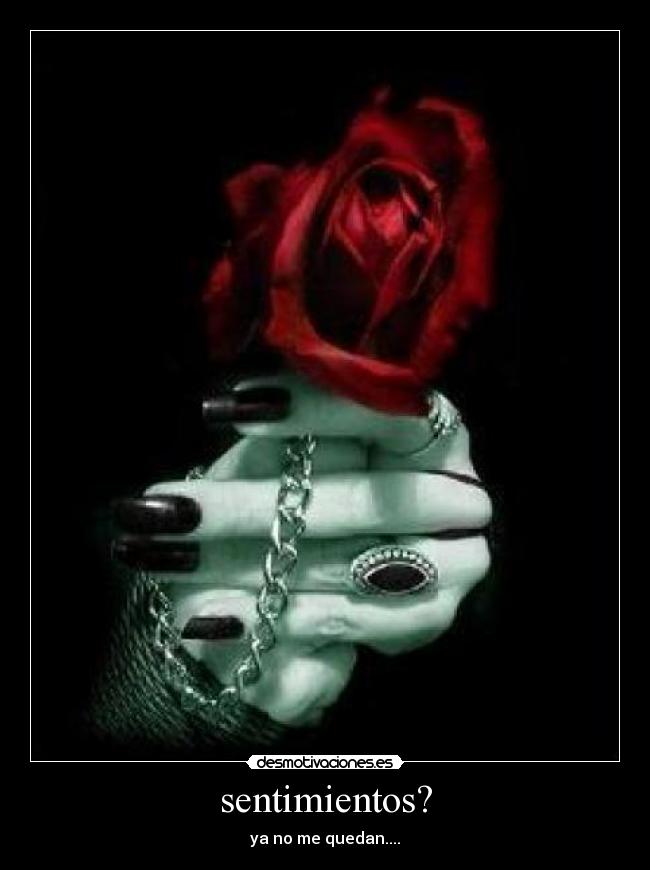sentimientos? - ya no me quedan....