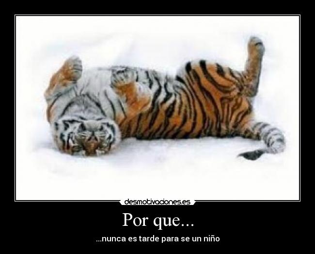 Por que... - ...nunca es tarde para se un niño