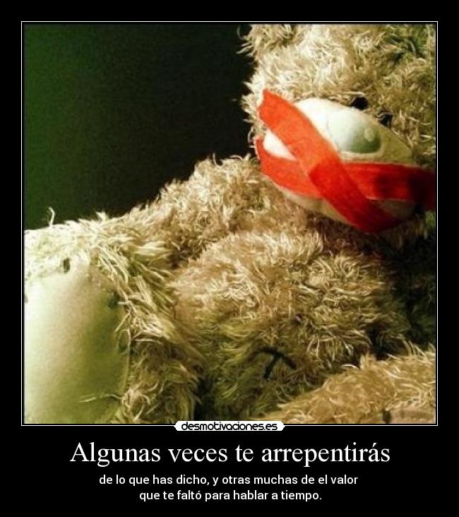 Algunas veces te arrepentirás - 