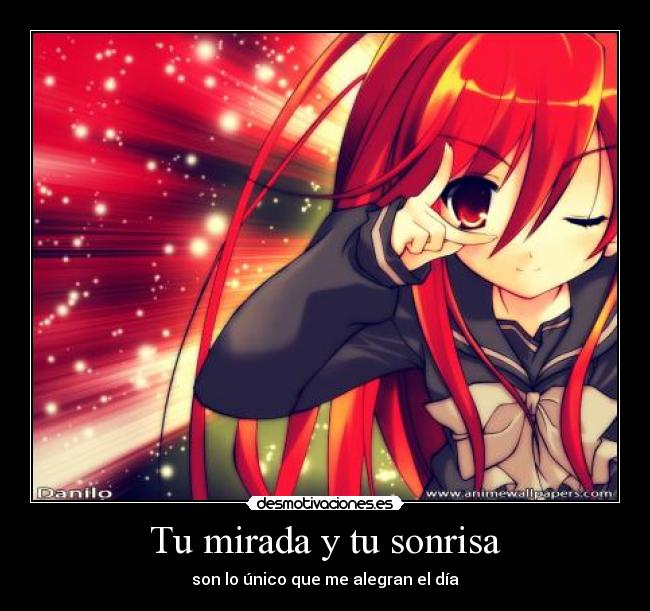 carteles sonrisa shakugan shana anime amor desmotivaciones