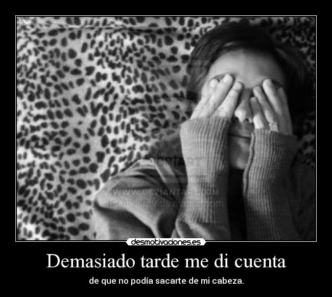 Demasiado tarde me di cuenta -