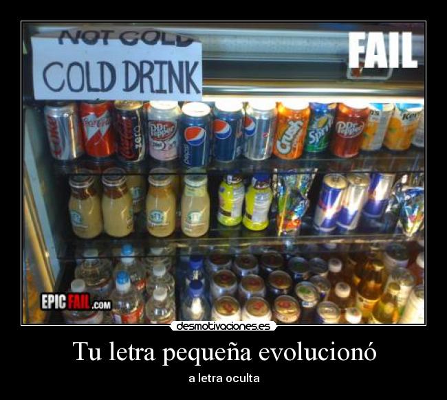 Tu letra pequeña evolucionó - a letra oculta