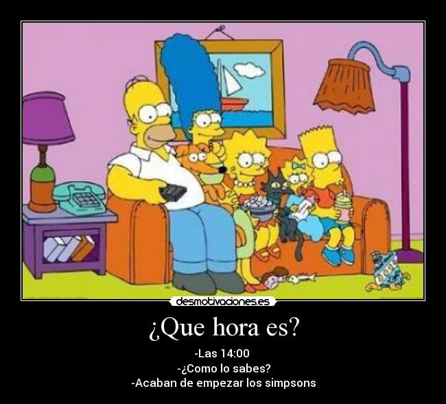 carteles simsons tele hora desmotivaciones