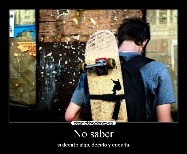 No saber - 